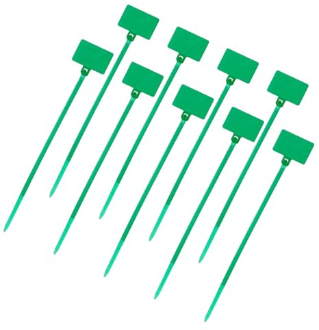 QUARKZMAN 100 Pcs Etiquetas Marcadoras Para Cables, Etiquetas De Bridas De Nylon 4.3 Pulgadas Etiquetas Para Cables Autoblocantes Escribibles Para Organización Y Marcado, Verde