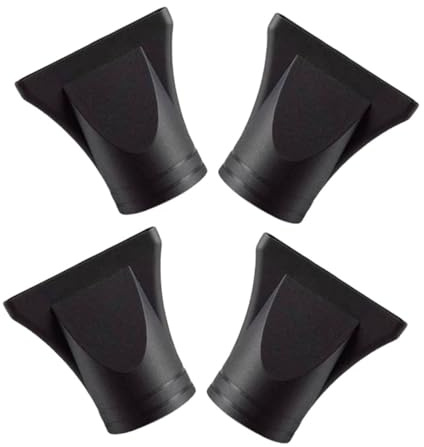 HONITANO 4 Pezzi Ugelli per Asciugacapelli Alta Temperatura Design a Becco D'anatra Largo in Plastica e Nailon per Uso Professionale e Domestico Salone Styling