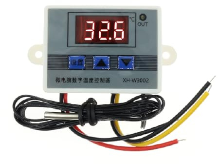 ALCXAZS Termometro Incubatrice per Uova Schermo LED 220V 50/60Hz Regolatore di umidità Controllo del Raffreddamento Igrometro di precisione Multiuso