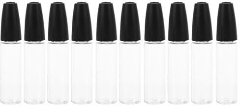 CONGARTENO Lot de 10 Flacons Compte-Gouttes Souples en Plastique Transparent 15Ml avec Embout Aiguille Fin et Bouchon Noir Huilier de Précision pour Lubrification Mécanique et Maintenance