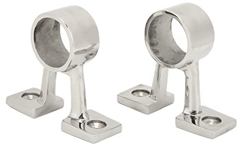 PLKYZMCDK 2 Soportes de Soporte Central para pasamanos de Barcos Marinos, Conector de pasamanos para Barcos, Acero Inoxidable para Tubos de 1 Pulgada, Espejo 316 de Grado Marino Pulido con