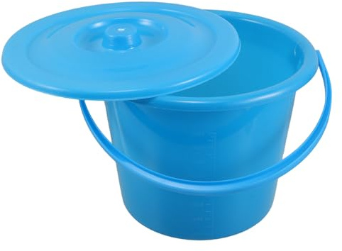 SOIMISS Pot de Chambre Urinoir en Plastique 3000 Ml avec Poignée Ergonomique et Couvercle Hermétique, Seau Urinoir Portable à Graduation Visible, Usage Domicile, Hospitalier et Voyage,