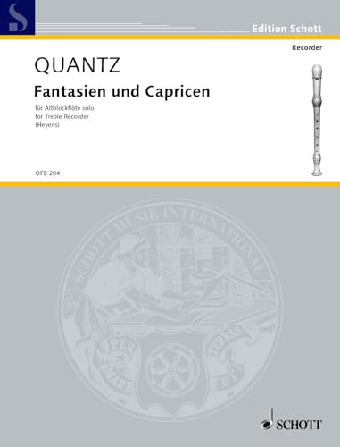 Fantasien und Capricen: 6 Sonaten. Alt-Blockflöte. (Edition Schott)