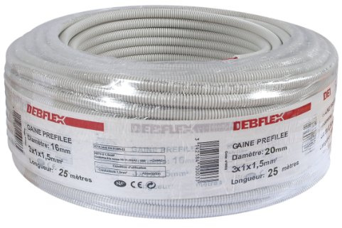 Debflex 411283 - Matassa guaina D20, 25 m, colore: Grigio