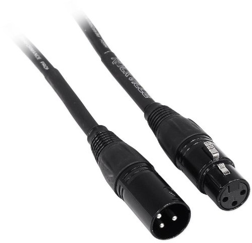 Rockville RCXFM3P-B 3ft Female to Male XLR Mic Cable, 100% Copper, REAN Connectors, Durable PVC Jacket, Low Noise, for Studio Recording and Live Sound