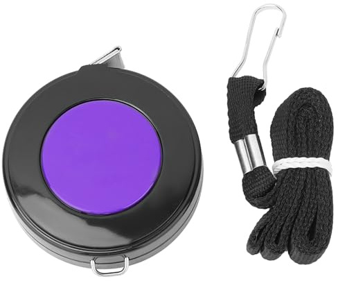 Weiches, flexibles Schneidermaßband 150 cm, Doppelseitiges Kunststoff Maßband mit Druckknopf, Zentimeter und Inch, Nähzubehör für Körper, Stoff, Nähen und Zuschneiden, Lila