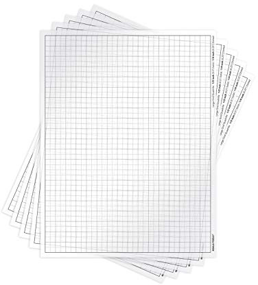 Koala Tools | Quadrille Grid Transparency Sheets (Pack of 5) - 8.5 x 11 | Overhead Projector and Light Box Transparencies - Tracing Film for Sketching & Drawing