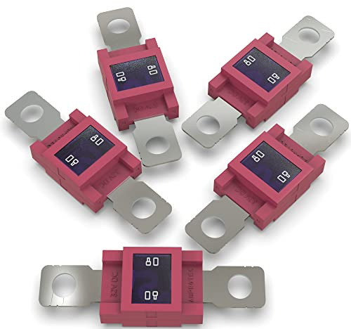 AUPROTEC Mega Hochstromsicherung Schraubsicherung 80A - 500A Auswahl: 80A Ampere rot, 5 Stück