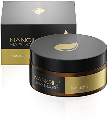 Maschera per capelli con cheratina Nanoil Keratin Hair Mask 300ml - cura professionale per capelli danneggiati, la maschera rigenera e rinforza i capelli protetti
