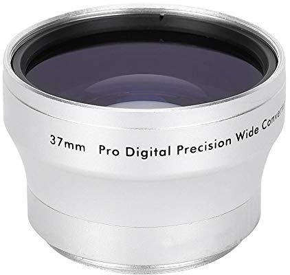 Objectif Supplémentaire à Grossissement 0,45X - Objectif Grand Angle pour Appareil Photo - Alliage d'Aluminium + Verre Optique - avec Sac d'Objectif - pour Objectifs d'Appareil Photo 37 Mm
