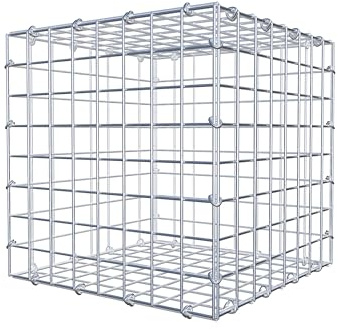 Gabiona Steinkorb-Gabione eckig, Maschenweite 5 x 5 cm, Tiefe 40 cm, Gabione 40 x 40 x 40 cm (L x H x T), C-Ring
