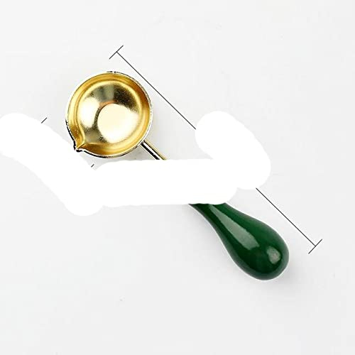 Siegelwachs Demold Board Wachssiegel Stempel Farbe Rückseite für DIY Hochzeit Brithday Party Siegellack Stempelkissen – Grüner Grifflöffel, Frankreich