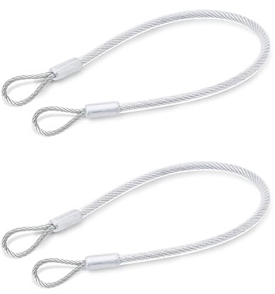 Ganter Normelemente GN 111.2-200-D-TR - Corda di fissaggio in acciaio inox, 2 pezzi, argento, lunghezza: 200 mm