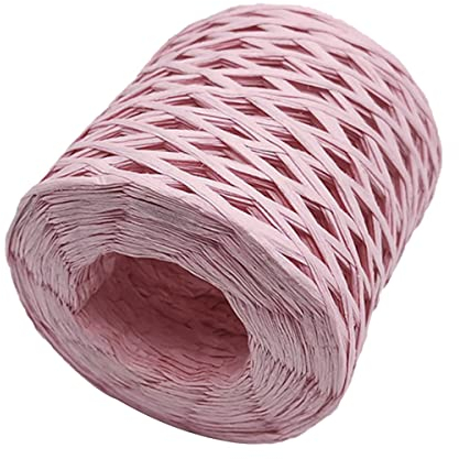 Cozylkx 218 Yard Raffia Papierband Bunte Raffia Papierschnur 1/4 Zoll Breites Papierband Für Geschenkverpackungsdekoration,Rosa