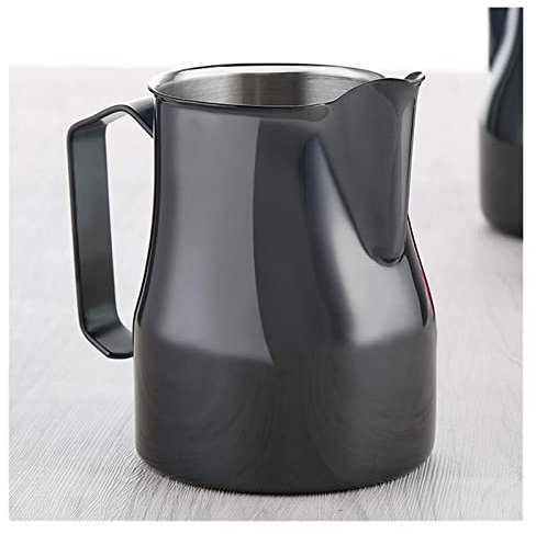 Coffee Pot Creamer Frothing Pitcher Milk Frothing Jug Espresso Coffee Pitcher Barista Craft Coffee Latte Stainless Steel Espresso Milk Jug Espresso Steaming Pitcher (Color : Nero, Size : 750ml)