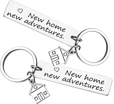 LAC Porte Clef Maison - Idée Cadeau Crémaillère - Cadeaux Couple Anniversaire pour Homme et Femme (Métal)