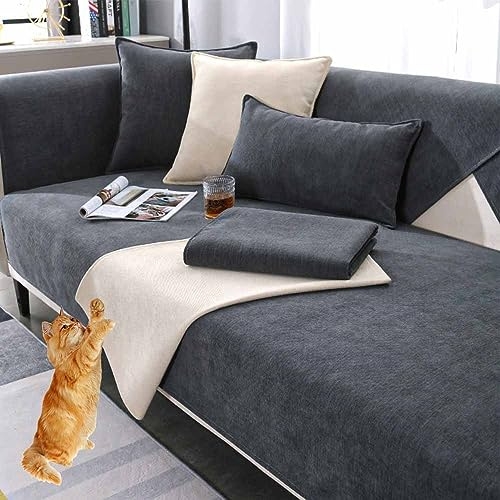 MTHGH Sofabezug Antirutsch,Anti Slip Sofa Cushion,sofaschutz Wasserdicht L Form,sofaschutz Katze Sofaschoner,Couch Bezug Ecksofa Schmutzabweisend Sofaschutz Hund Kratzschutz Katze (9, 110x210cm)