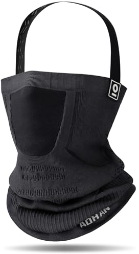YANIKY Schlauchschal Ski Gesichtsschutz Mundschutz Halstuch Herren Damen, Atmungsaktiv Elastisch Gesichtsmaske Fahrrad Schal Winddicht Motorrad Bandana Nackenwärmer Sport Laufschal with Stirnband