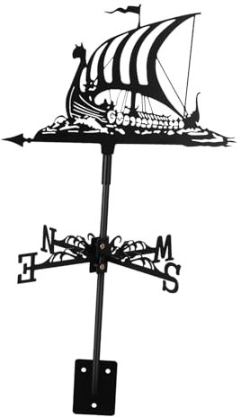 YARNOW Weathervane Segelschiff Aus Eisen Windrichtungsanzeiger Für Garten Rasen Und Dach Dekorative Wetterfahne Mit Kunstvoller Verarbeitung Praktisches Für Outdoor-Bereich