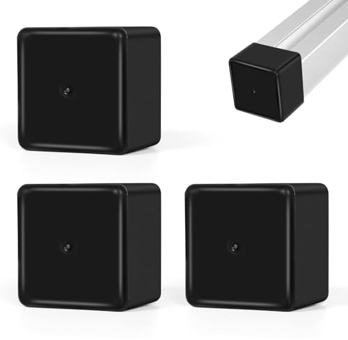 DEWIN Terminali Solari 40 x 40, Tappi Terminali 4 Pezzi Tappi Terminali per Profilo in Alluminio Tappi di Copertura per Profilo Fissaggio Tappo Terminale Quadrato