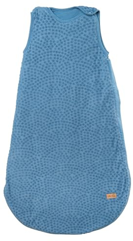 roba Babysovsäck Seashells Indigo 90 cm – året runt barnsovsäck av ekologisk bomull – muslin GOTS & OEKO-TEX standard 100 certifierad – blå