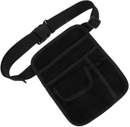 BUGUUYO Kellnerschürze Mit Taschen Wiederverwendbare Taillenschürze Aus Robustem Canvas Für Restaurant Und Hotel Mit Verstellbarem Gürtel Und Schulterriemen Langlebig Und Praktisch