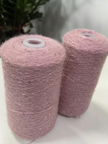 XDMING 250 g weiches, natürliches, farbenfrohes Plüschgarn aus Mohairwolle, Eisseide, Paillettengarn zum Stricken, Weben, Häkeln, Stricken, Nähgarn
