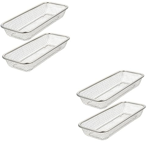 JEWEDECO 4pezzi Cestini Acciaio Inossidabile Per Lavastoviglie Per Utensili e Frutta Pratico Portaposate Per Cucina e Conservazione Accessorio Essenziale Per Lavaggio e Stoccaggio