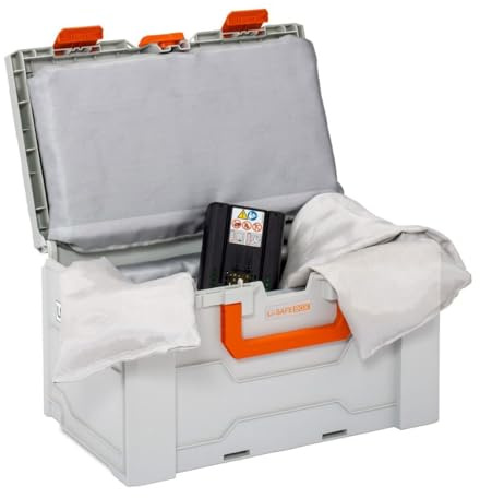 CEMO | Boîte de Protection Contre l'incendie pour accumulateurs Li-Safe | pour Le Stockage et Le Transport | modèle 2-L | L x l x h 500 x 300 x 280 mm