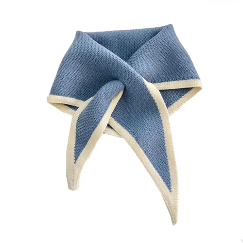 YGSIKY Bufandas de Cuello de Piel para Mujer para Invierno,Bufanda pequeña Tejida,Bufanda de Invierno de Moda para Mujer, Forma de Cola de pez con Lazo Cruzado de otoño e Invierno