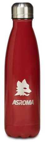 Roma Seven Borraccia AS, Rossa, Scuola, Mantenimento temperatura: caldo 12h/freddo 24h, Viaggio e Tempo Libero, Prodotto ufficiale, Idea regalo, Per bambini, Ragazzi e adulti