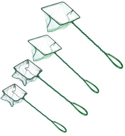 BUGUUYO 4stücke Handheld Fischernetz Fischfangwerkzeuge Für Aquarien Verschiedene Rutschfester Griff Für Teich Und Zuverlässige Und Sichere Anwendung
