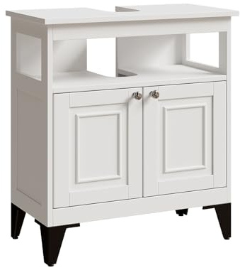 Vicco Waschbeckenunterschrank Vanity, Weiß, 60 x 65 cm | zur Aufbewahrung von Badutensilien und Handtüchern