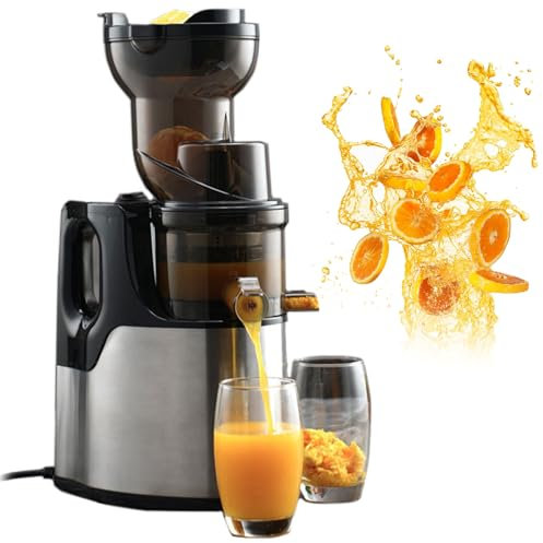 Estrattore di succo professionale a masticazione lenta da 150 W, macchina per spremitura a freddo con rete per gelato, condotto di alimentazione da 100/130 mm, estrattore di succo elettrico per frut