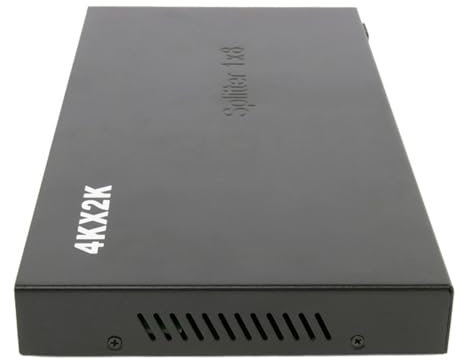 KASFDBMO Divisor HDMI2.0 de 1080p, distribuidor HDMI2.0 de 8 puertos para imágenes claras en entornos educativos y empresariales