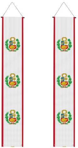 Bandera de Perú para múltiples ocasiones para colgar en cualquier lugar, decoración de celebraciones, suministros de fiesta de graduación