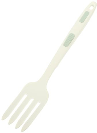 Alipis Tenedor De Silicona Grande Para Cocina, Utensilio Ergonómico De Silicona Segura, Color Verde Pardo, Apto Para Mezclar Ensaladas y Espaguetis, Tenedor Práctico Para Uso Diario,