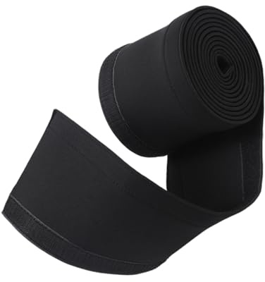 DECORNIJIA Neoprene Cable Sleeve Cord Organizer 2 Rolls 1m Each Black Hook and Loop Cable Management for Home and Office Wire Sleeve