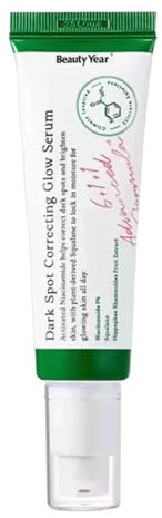 Sérum Hydratant Éclaircissant & Anti-Âge – Anti-Taches Brunes & Acné – Dark Spot Glow & Correct Niacinamide 5%| Fabriqué en Corée| Vegan| Extraits Végétaux Puissants d'Asie| Tout Type de Peau| 50 ml