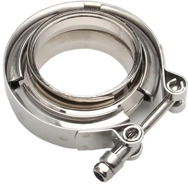 Kit flangia maschio femmina for tubo di scarico turbo con morsetto a V a sgancio rapido da 1,5 a 6 pollici, 51, 63, 76 mm, in acciaio inossidabile 304