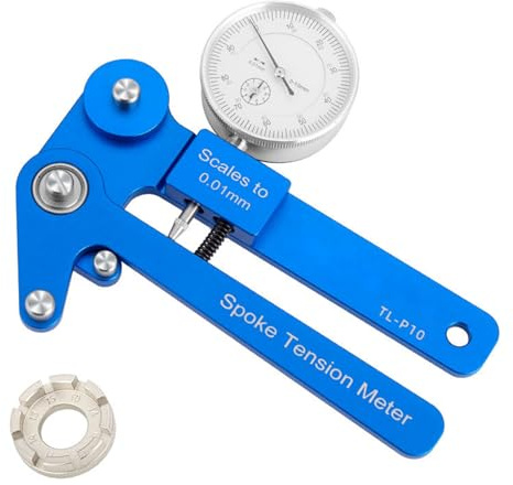 Beimus Misuratore di tensione dei raggi con display LCD Tester di tensione dei raggi digitali per ruota della bici Strumento di riparazione di biciclette portatili