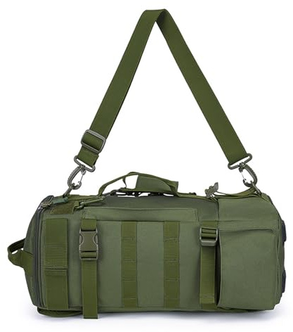 Denash Mochila de Pesca, Bolsa de Aparejos de 15 litros con Múltiples Opciones de Transporte y Separación en Seco y Húmedo, Tela Oxford Resistente para Almacenamiento de Equipos de (21cm*17cm*43cm)