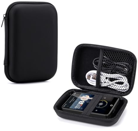 Yoomigle 4 Inch MP3 Player Case Protective Storage Case for 4 Inches MP4 Music Player Earphones USB Cable Memory Card Carrying Case Protective Cover (Black)