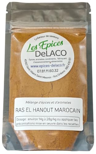 Mélange RAS EL HANOUT MAROCAIN 260g L | Les Epices DeLACO | Epices, herbes, aromates, aide culinaire pour assaisonnement : viandes, poissons, légumes, marinades, barbecue, grillades