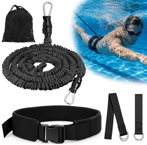 Schwimmgurt für Pool, Schwimmgürtel Erwachsene für Aquajogging & Aquafitness, Einstellbarer Schwimmtrainer mit 2–7,5 m Seil, Schwimmhilfe für Wassertraining, Alternative zur Gegenstromanlage