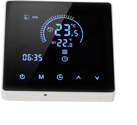 Tuya - Termostato intelligente compatibile con sonda sensore interno e sonda esterna a pavimento per acqua gas e riscaldamento elettrico (riscaldamento dell'acqua 3A/caldaia)