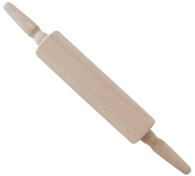 axentia Teigrolle in Braun, Teigroller aus robustem Holz, Nudelholz mit Metallachse, Holzfarben