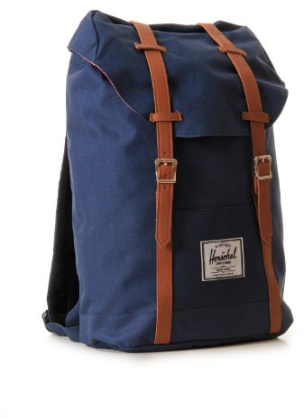 Herschel Retreat, Zaino Unisex Adulto, Navy/Tan Synthetic Leather, Taglia unica