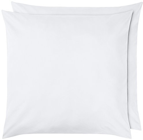 Amazon Basics Mikrofaser Kissenbezug, 80 x 80 cm, 2er-Pack, Strahlendes Weiß