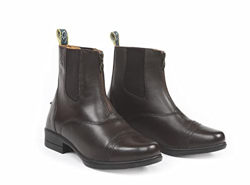 Shires Moretta Rosetta - Stivali da paddock con zip, Marrone, 38 EU